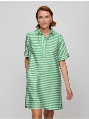 HINSON WU Aileen Short Sleeve Stripe Gingham Dress size S
